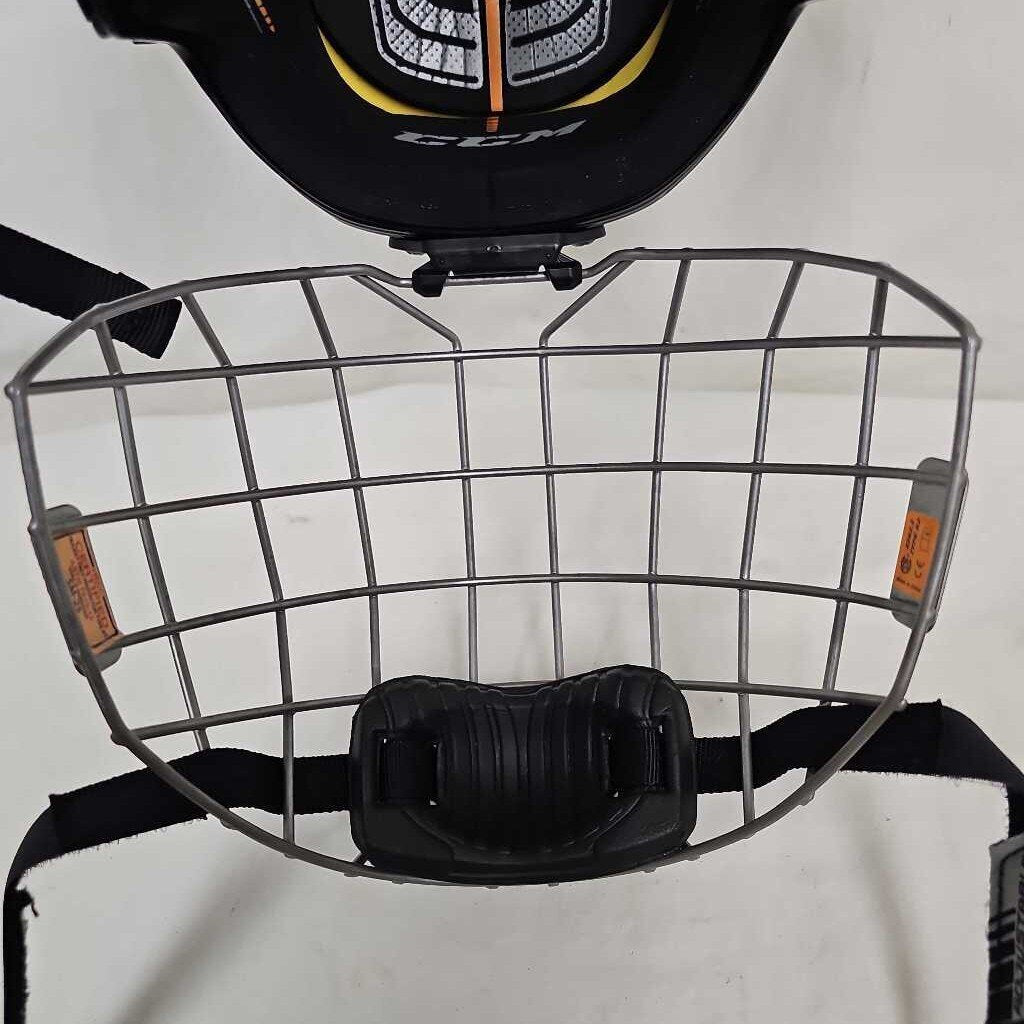 CCM FL3DS Youth Hockey Helmet Combo, Black