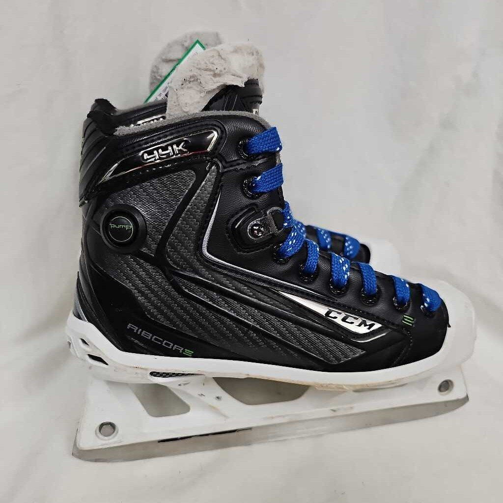 CCM Ribcor 44K Pump Junior Goalie Skates, Size 4