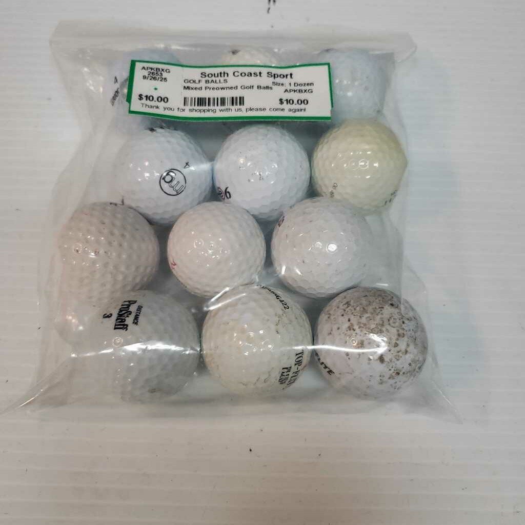 Mixed Preowned Golf Balls - 1 Dozen