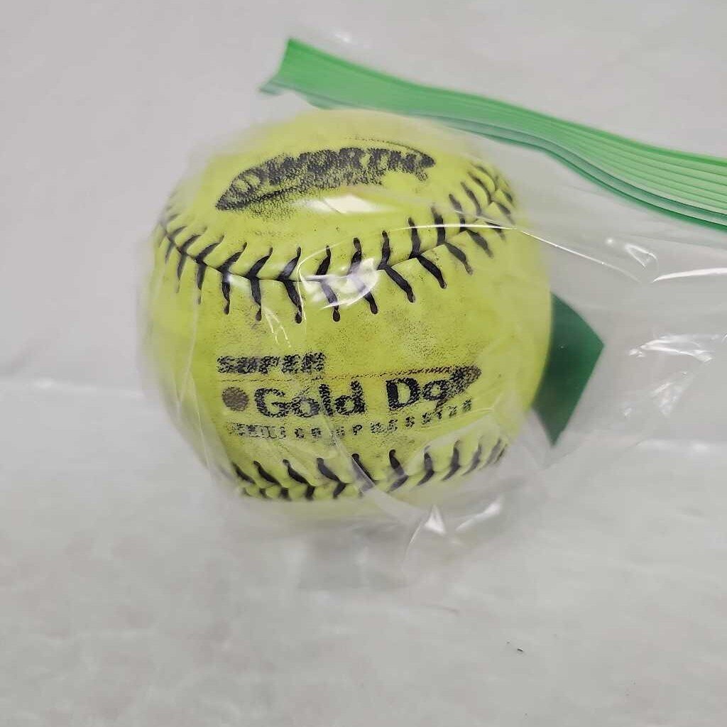 Worth Super Gold Dot Softball, 12" Yellow