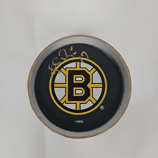 Shawn Bates Autographed Bruins Puck