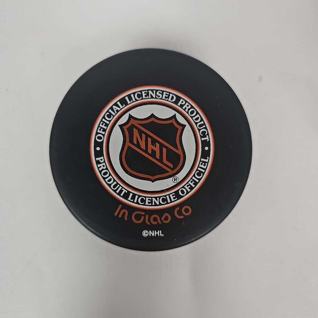 Shawn Bates Autographed Bruins Puck