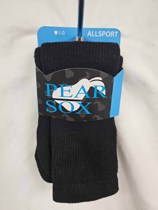 Pear Sox Allsport Socks, Black Large