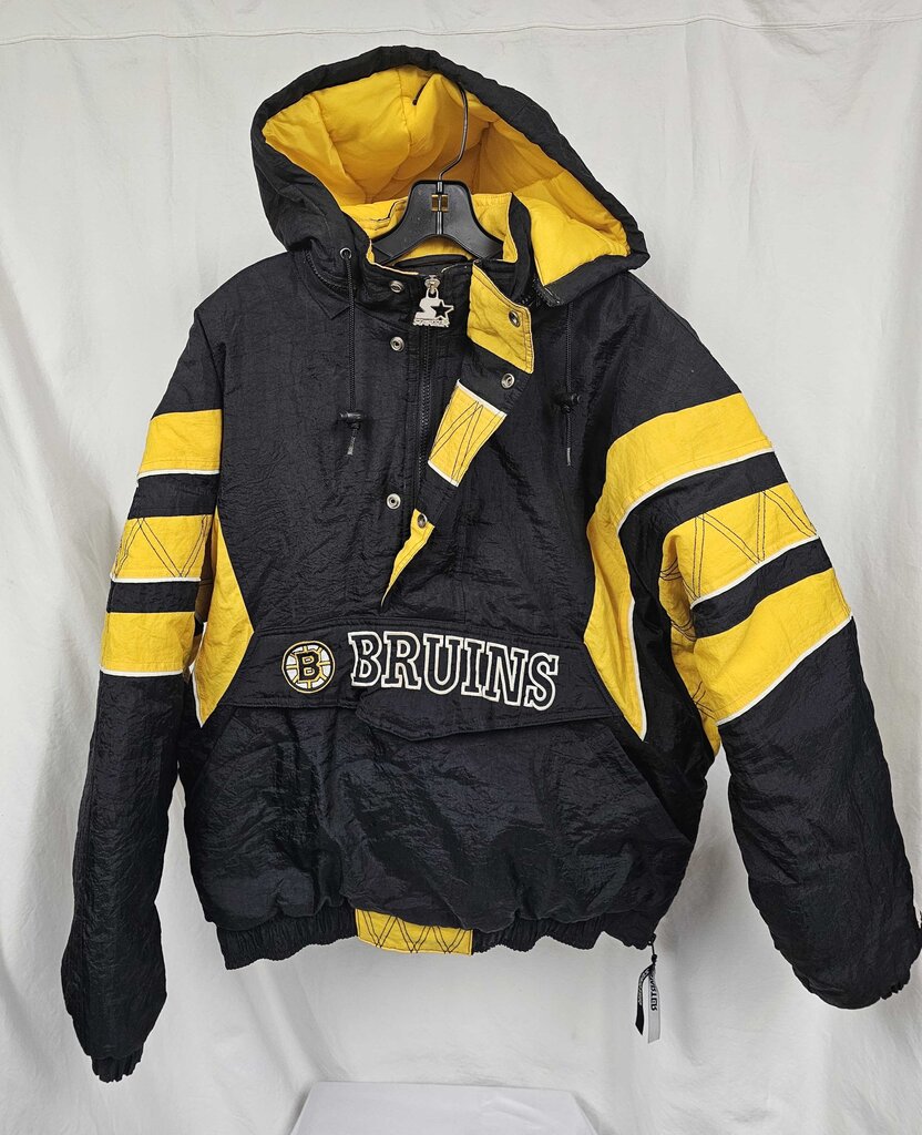 Vintage 90's Bruins Starter Jacket 1/2 Zip Puffer - Size Adult Large