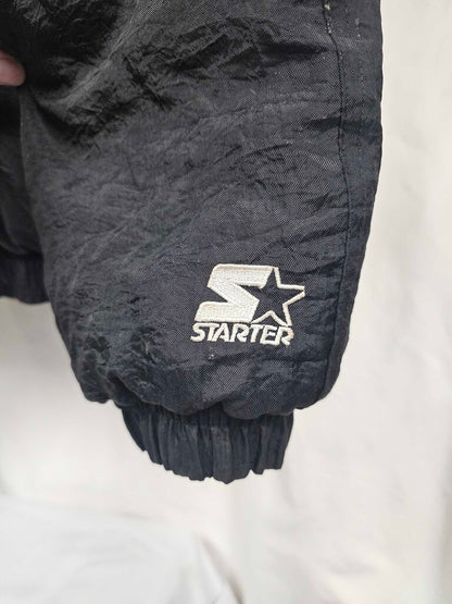 Vintage 90's Bruins Starter Jacket 1/2 Zip Puffer - Size Adult Large