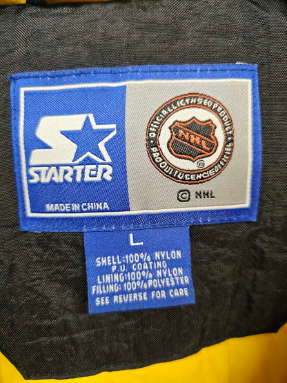 Vintage 90's Bruins Starter Jacket 1/2 Zip Puffer - Size Adult Large