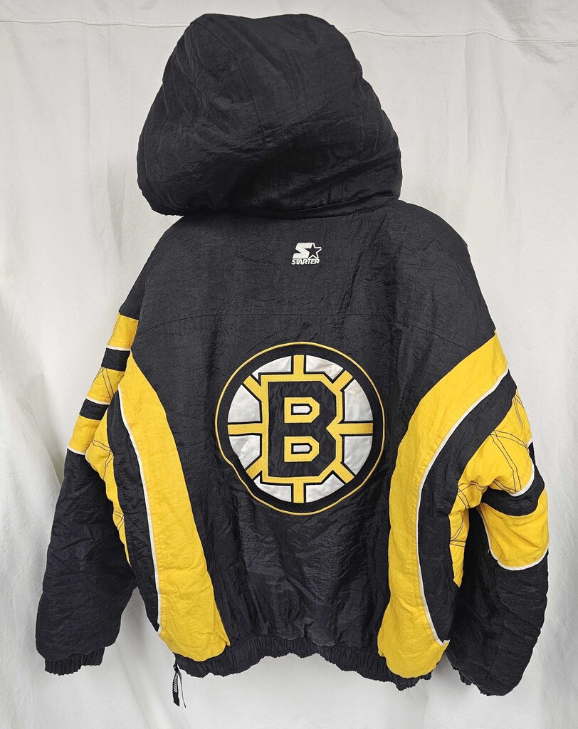 Vintage 90's Bruins Starter Jacket 1/2 Zip Puffer - Size Adult Large