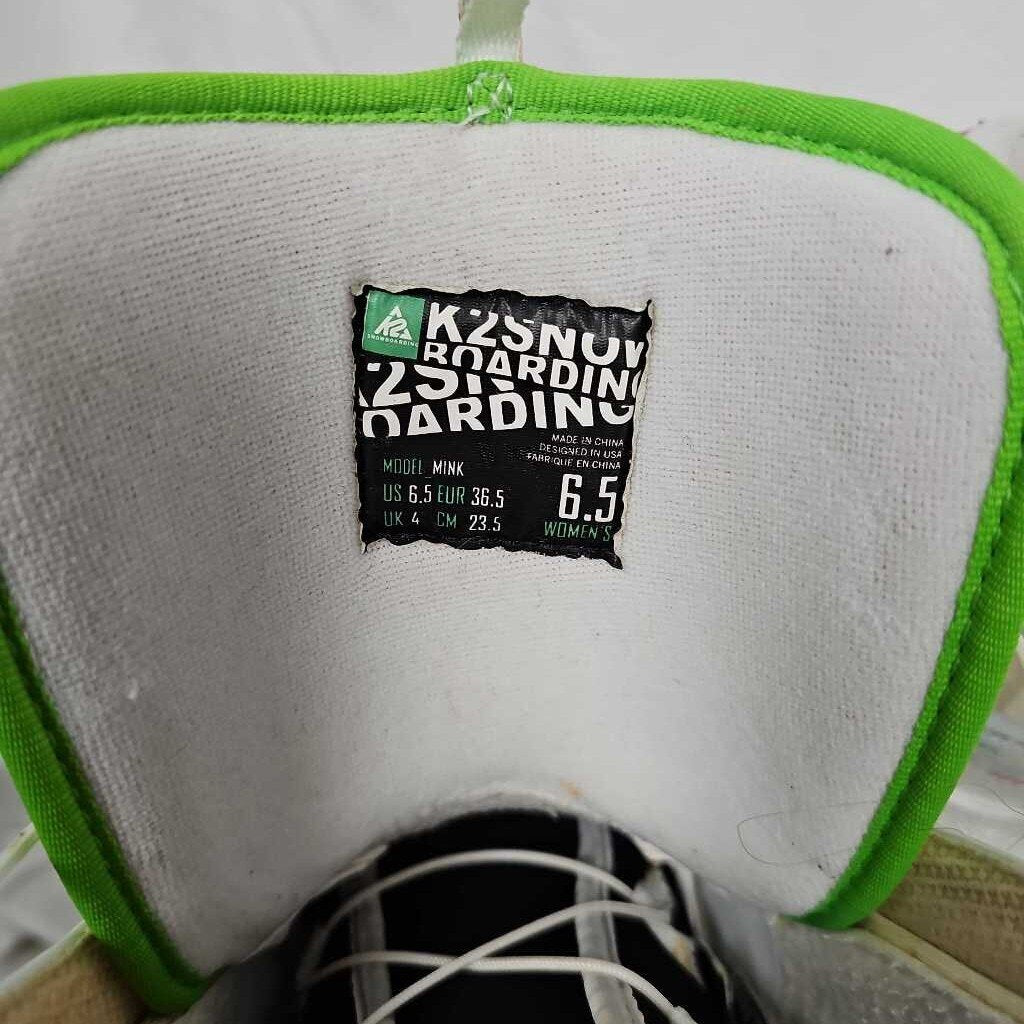 K2 Mink Womens Fast-In Snowboard Boots, Size 6.5