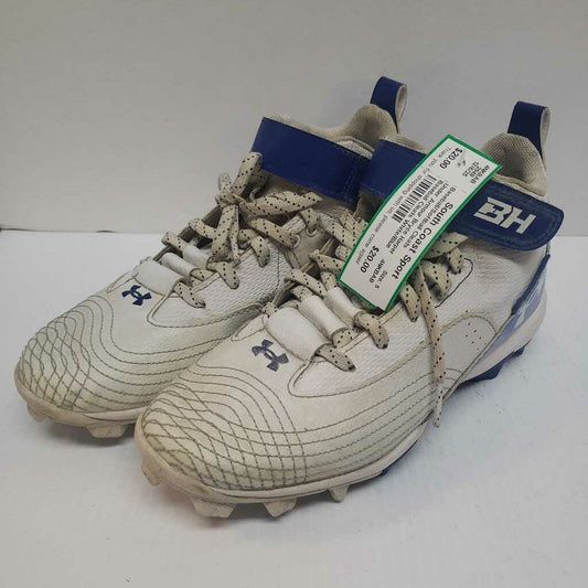 Under Armour Bryce Harper Baseball Cleats White/Blue Size 5