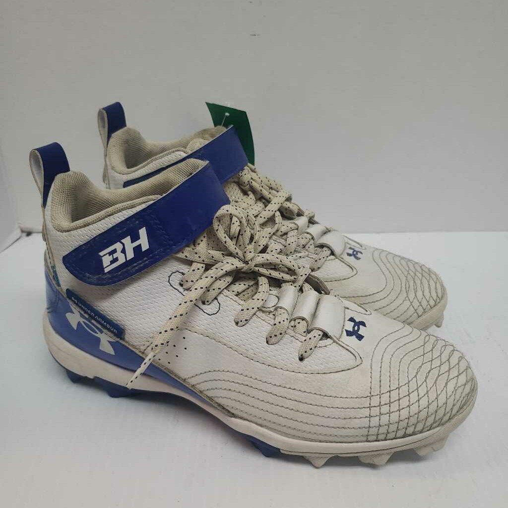 Under Armour Bryce Harper Baseball Cleats White/Blue Size 5