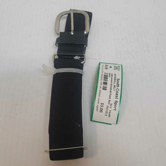 Unbranded Baseball Pant Belt Black Size Youth Adj