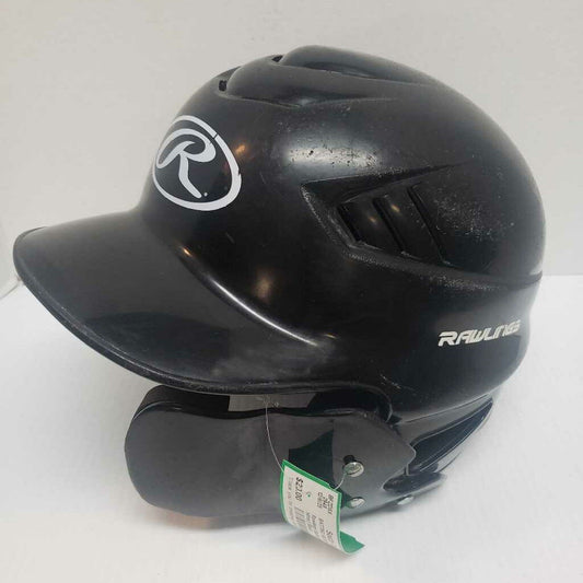 Rawlings Batting Helmet with Jaw Guard (Right Hitter) Black Youth Size 6.5" - 7.5"