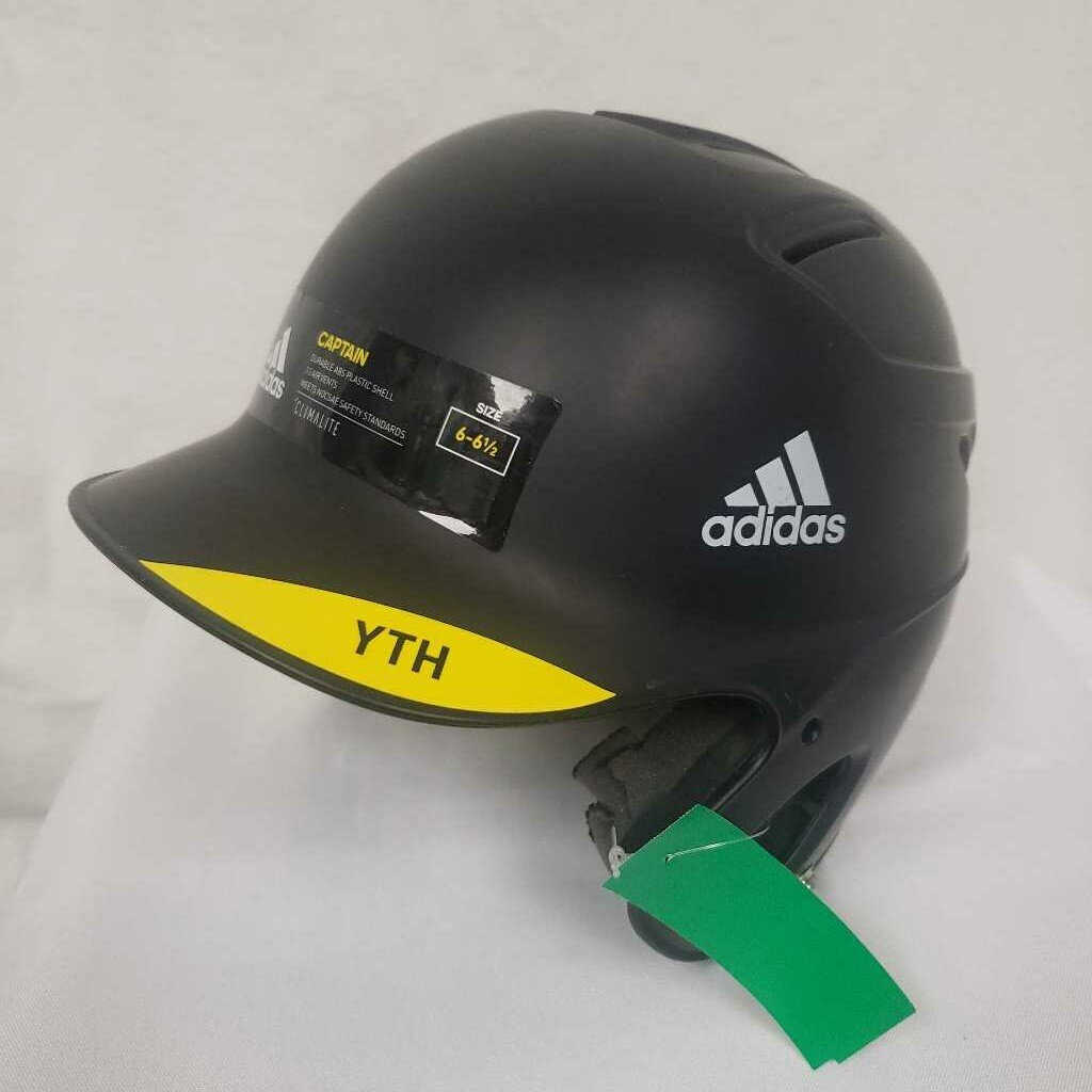 Adidas "Captain" Batting Helmet New Black Youth Size 6-6.5