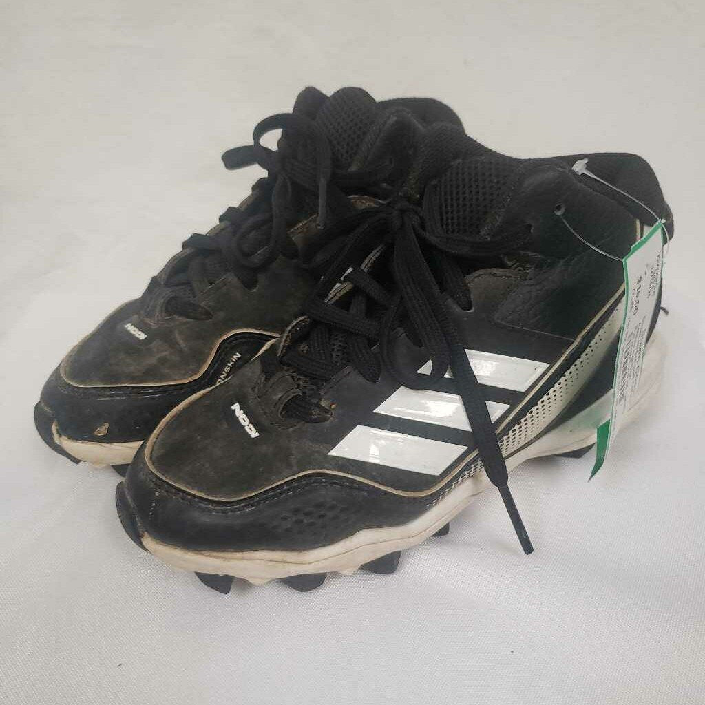 Adidas Icon Ironskin Baseball/Softball Cleats Black/White Size Y13