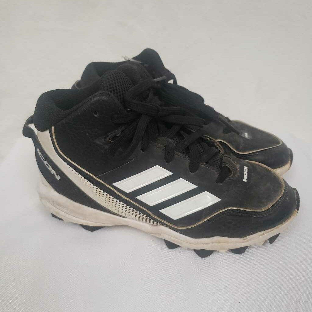 Adidas Icon Ironskin Baseball/Softball Cleats Black/White Size Y13