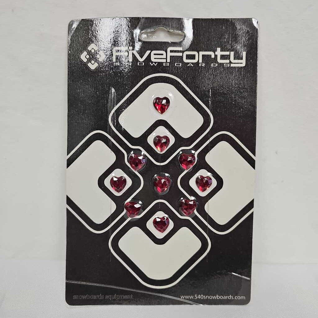 FiveForty Snowboards Stomp Pad | Red Heart Gems | 10ct