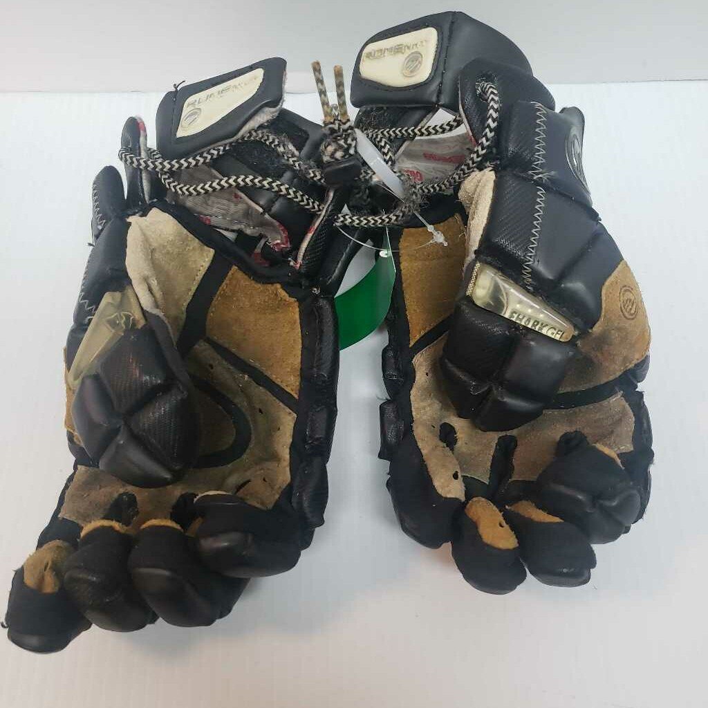Maverik Shark Gel Lacrosse Gloves Black Size Medium 12"