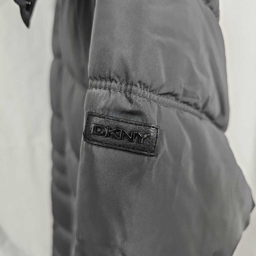 DKNY Faux Fur Trim Women's Hooded Puffer Coat | XXL