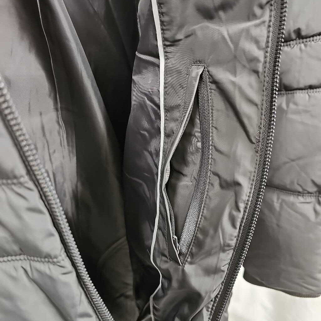 DKNY Faux Fur Trim Women's Hooded Puffer Coat | XXL