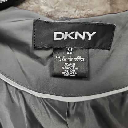 DKNY Faux Fur Trim Women's Hooded Puffer Coat | XXL