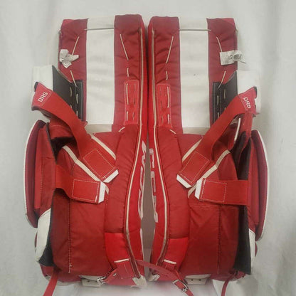 CCM EFLEX 6.5 Hockey Goalie Pads White/Red Size 30" +1"