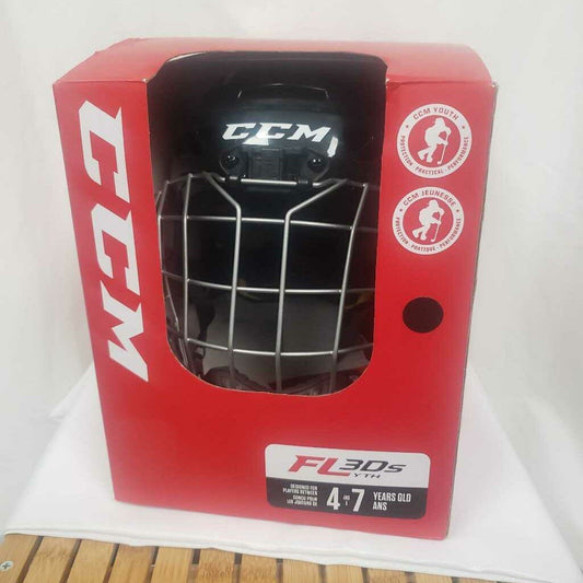 CCM FL3Ds Hockey Helmet Black Size Youth 4 - 7 Years