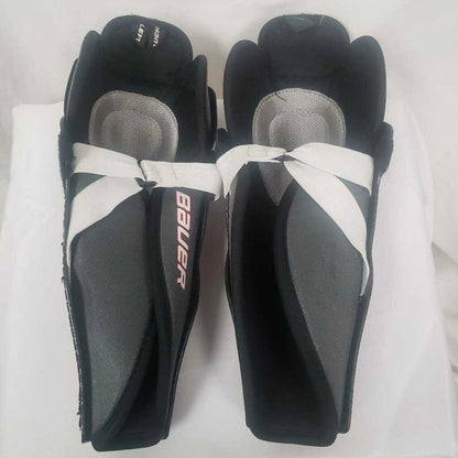 Bauer Lil Sport Hockey Shinguards Black/Red Size 10"