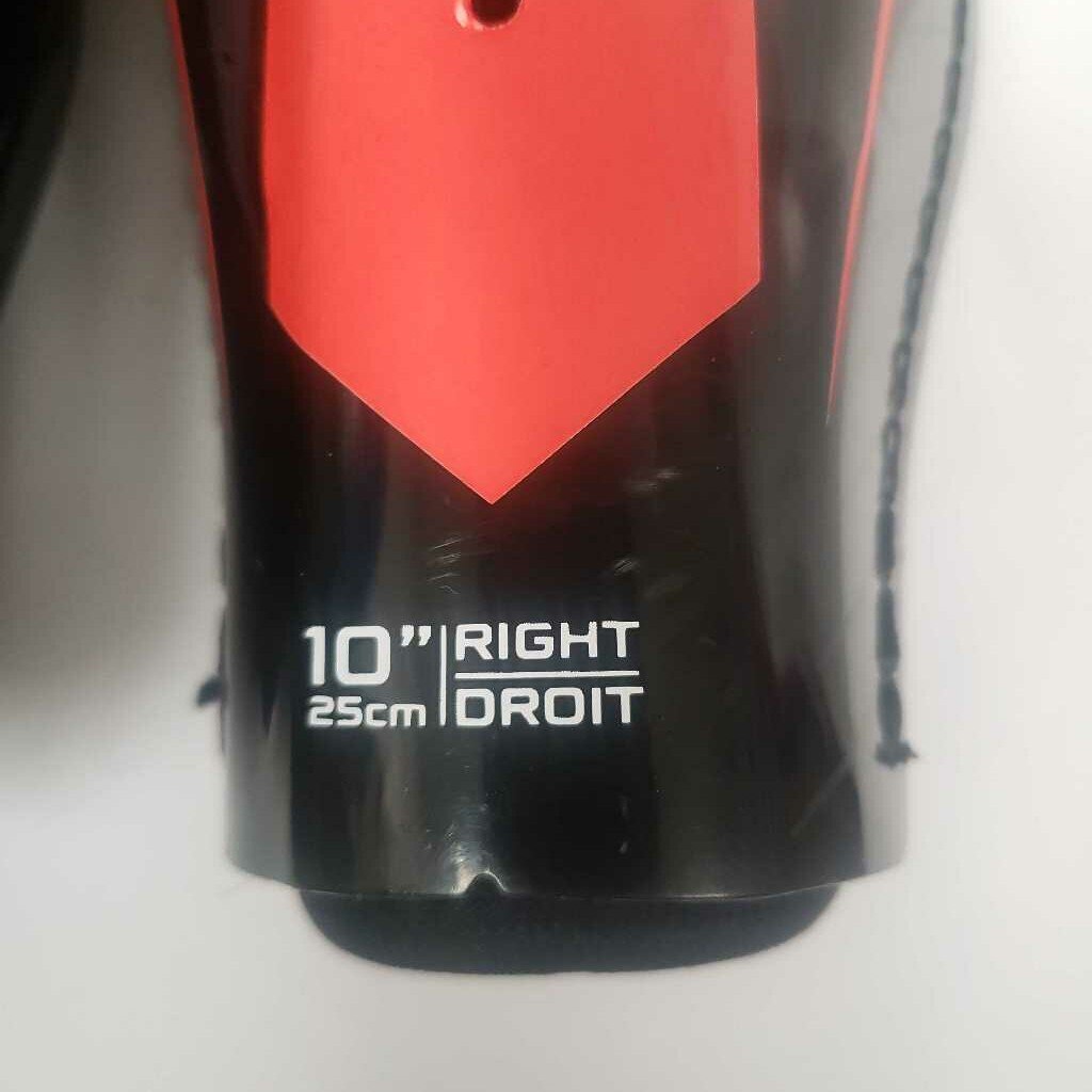 Bauer Lil Sport Hockey Shinguards Black/Red Size 10"