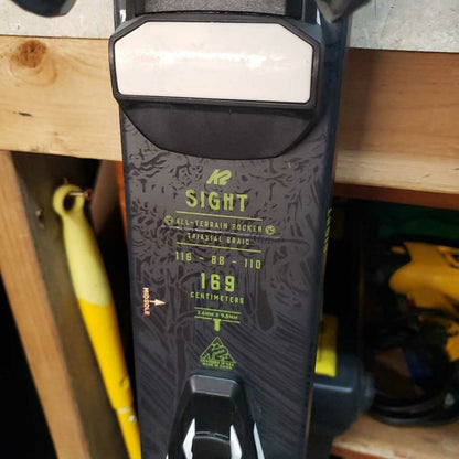 K2 Sight All Terrain Skis w/ Solomon Warden 11 Bindings Black/Green Size 169cm