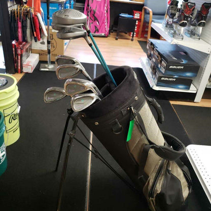 Impex Womens Golf Set w/Stand Bag 4-sw,Driver,3&7 Woods( no pw or putter)
