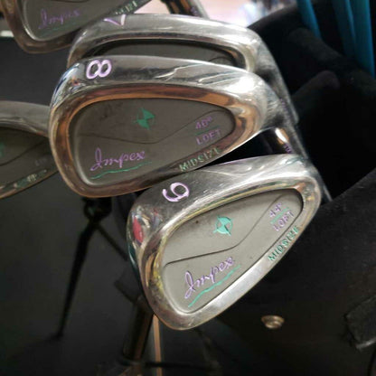 Impex Womens Golf Set w/Stand Bag 4-sw,Driver,3&7 Woods( no pw or putter)
