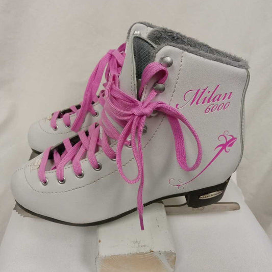 Lake Placid Milan 6000 Figure Skates White/Pink Size 6