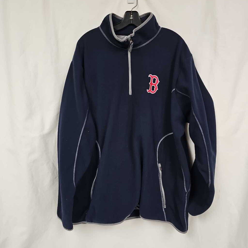 Antigua Boston Red Sox 1/4 Zip Fleece Pullover - Size Men's XXL
