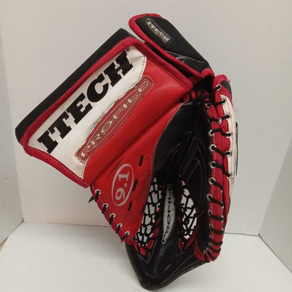 Itech Profile 9.1 Hockey Goalie Trapper Red/Black Size Senior(Fits Right Hand
