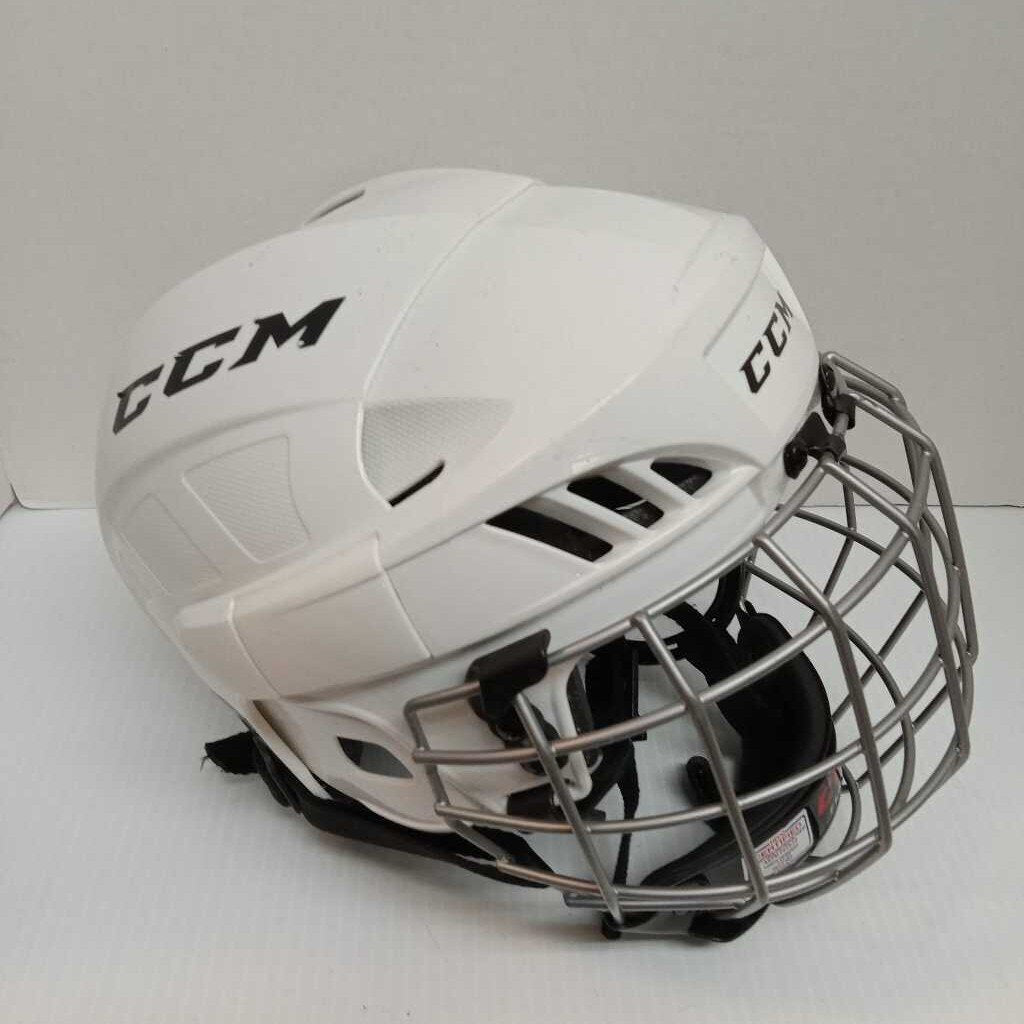 CCM FL40 Hockey Helmet Combo White Size Senior Small(Expired)