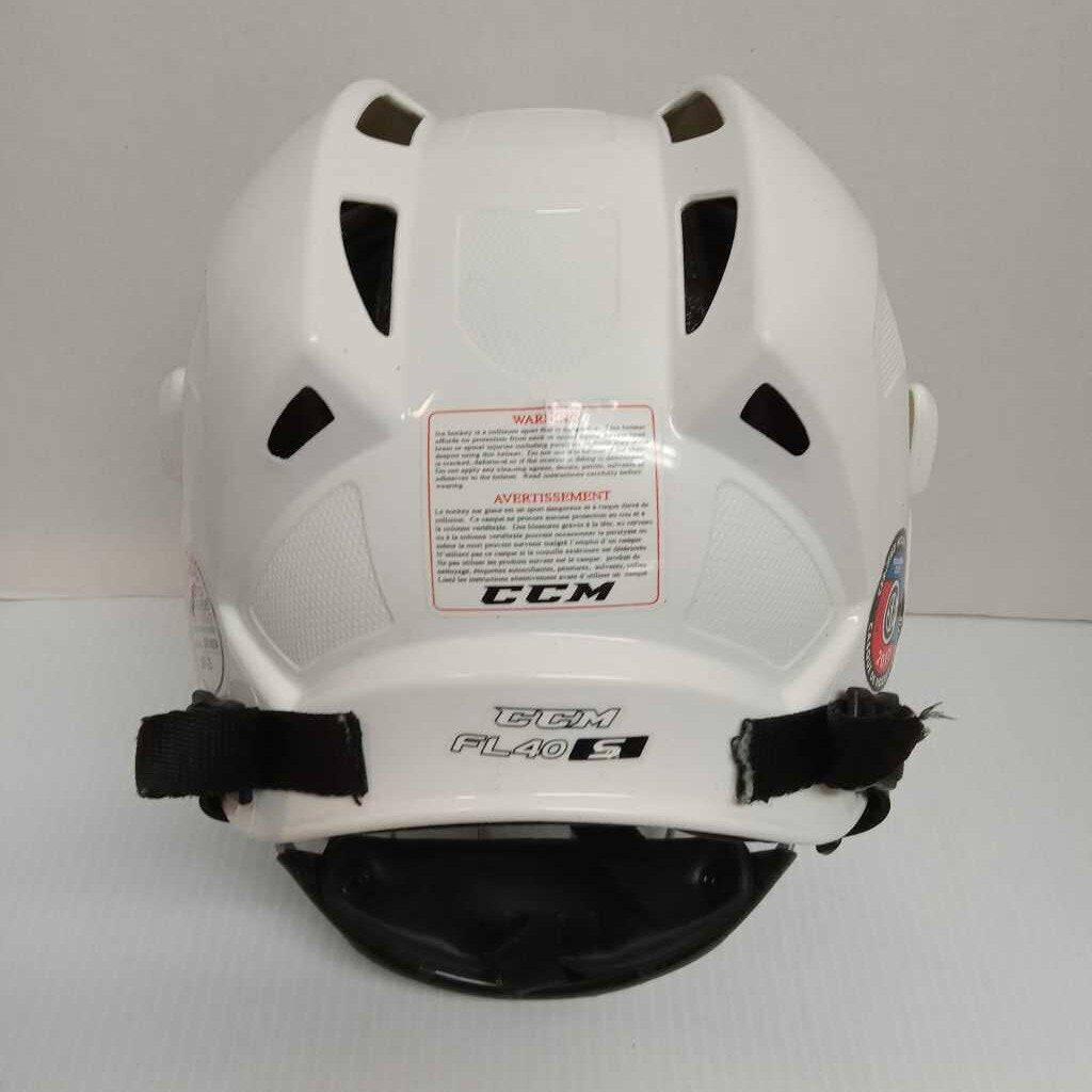 CCM FL40 Hockey Helmet Combo White Size Senior Small(Expired)