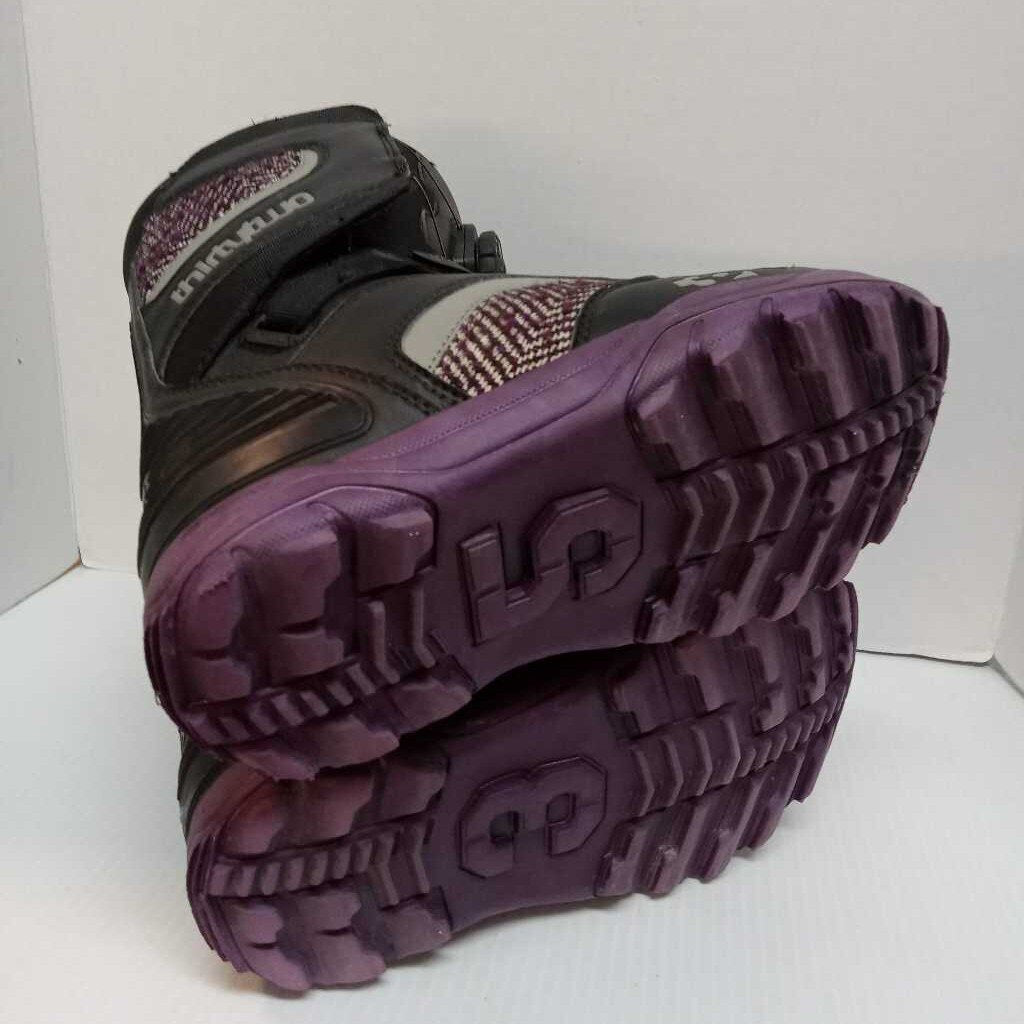Thirtytwo Lock Boa Snowboard Boots Black/Purple Size 6.5 Womens