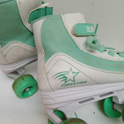 Firestar Roller Skates White/Green Size 3