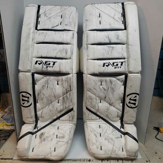 Warrior Ritual R/GT Hockey Goalie Pads White/Black Size 31" + 1"