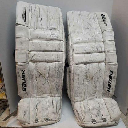 Bauer Reactor 2000 Hockey Goalie Pads White Size 26" + 1"
