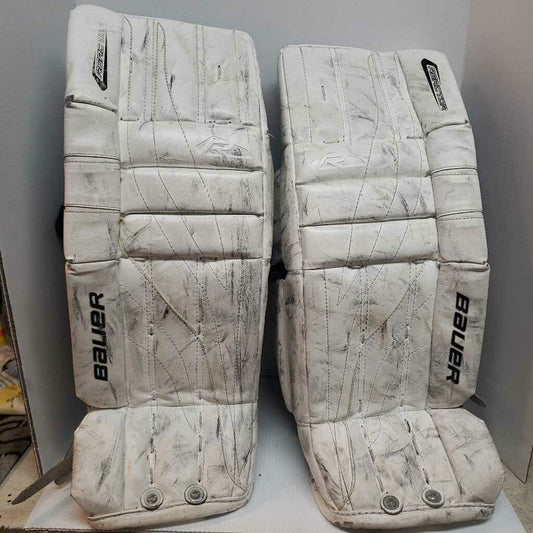Bauer Reactor 2000 Hockey Goalie Pads White Size 26" + 1"