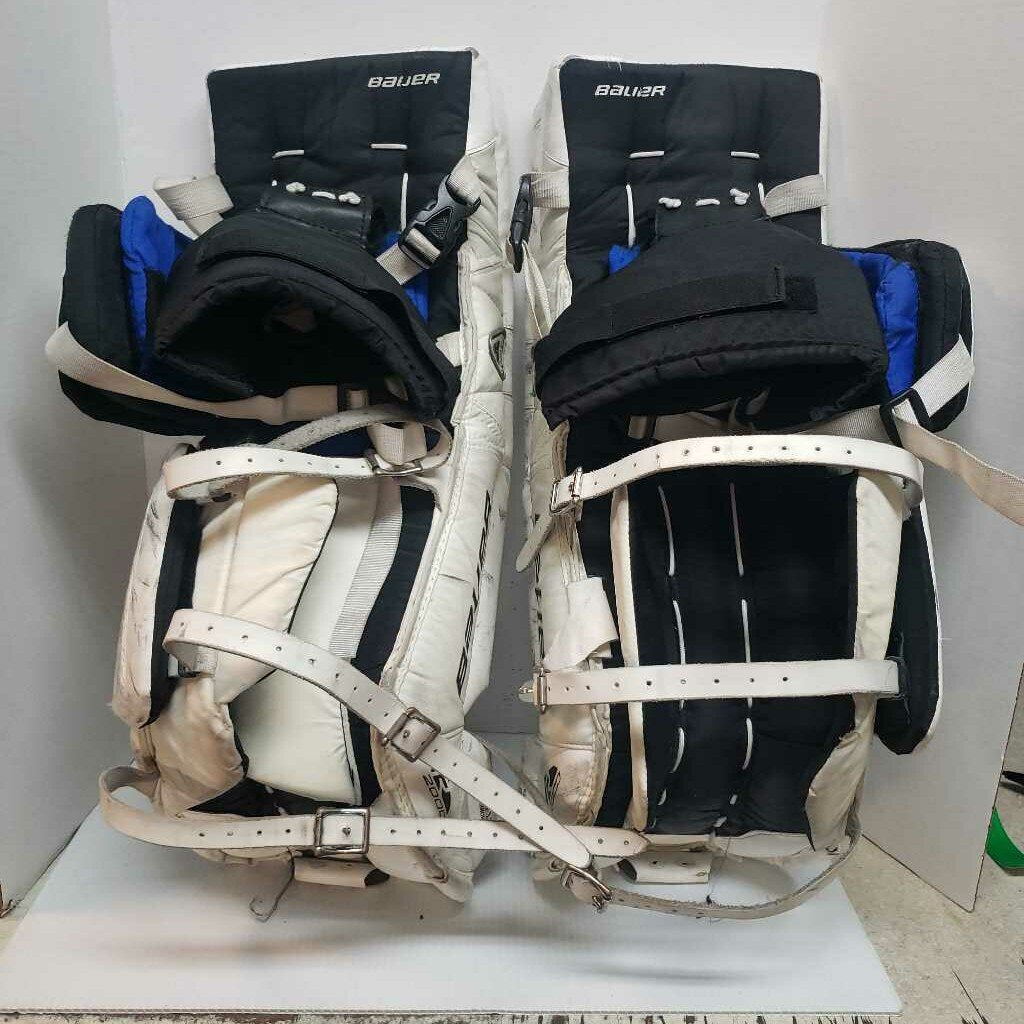 Bauer Reactor 2000 Hockey Goalie Pads White Size 26" + 1"