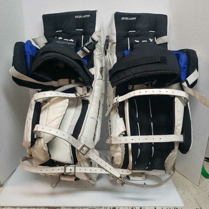 Bauer Reactor 2000 Hockey Goalie Pads White Size 26" + 1"