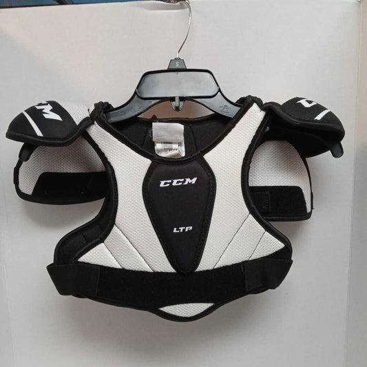 CCM LTP Hockey Shoulder Pades White/Black Size Youth Large