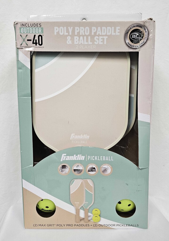 Franklin Pickleball Poly Pro Paddle & Ball Set - 2 Player set