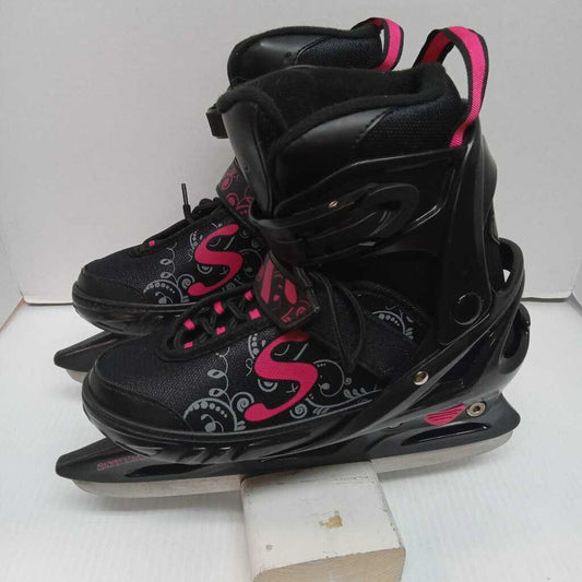 Softmax Recreational Skates Black/Pink Size 3 - 6 Adjustable