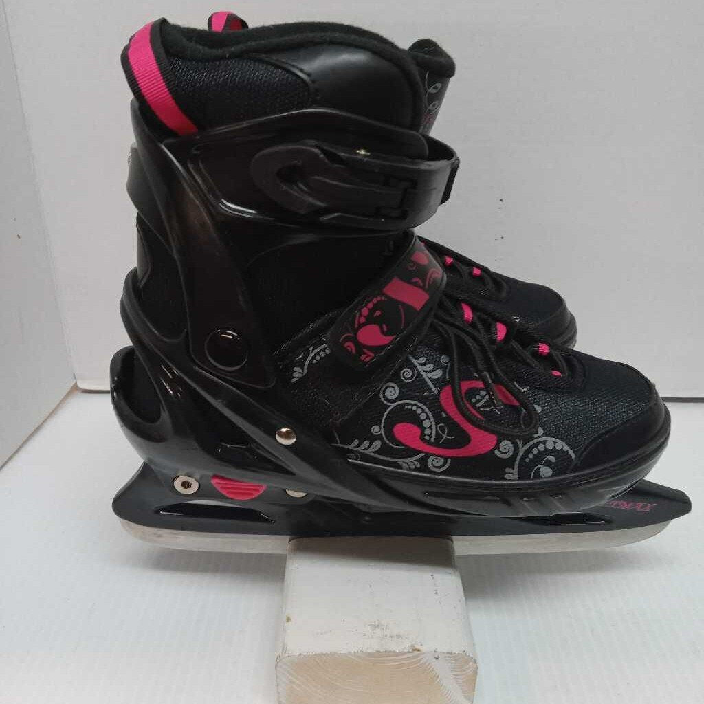 Softmax Recreational Skates Black/Pink Size 3 - 6 Adjustable