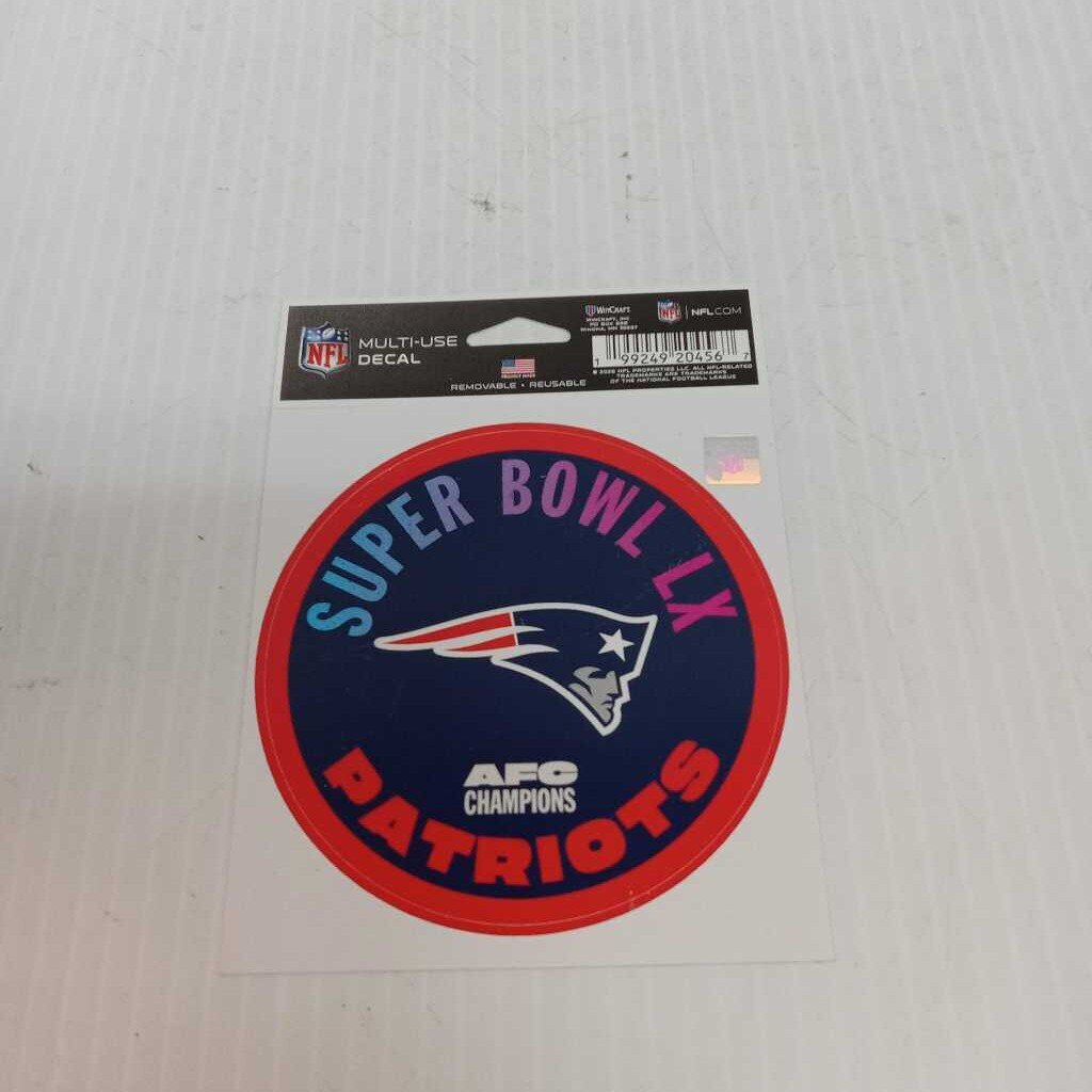 Wincraft 4"x4" Multi Use Decal NE Patriots SB LX