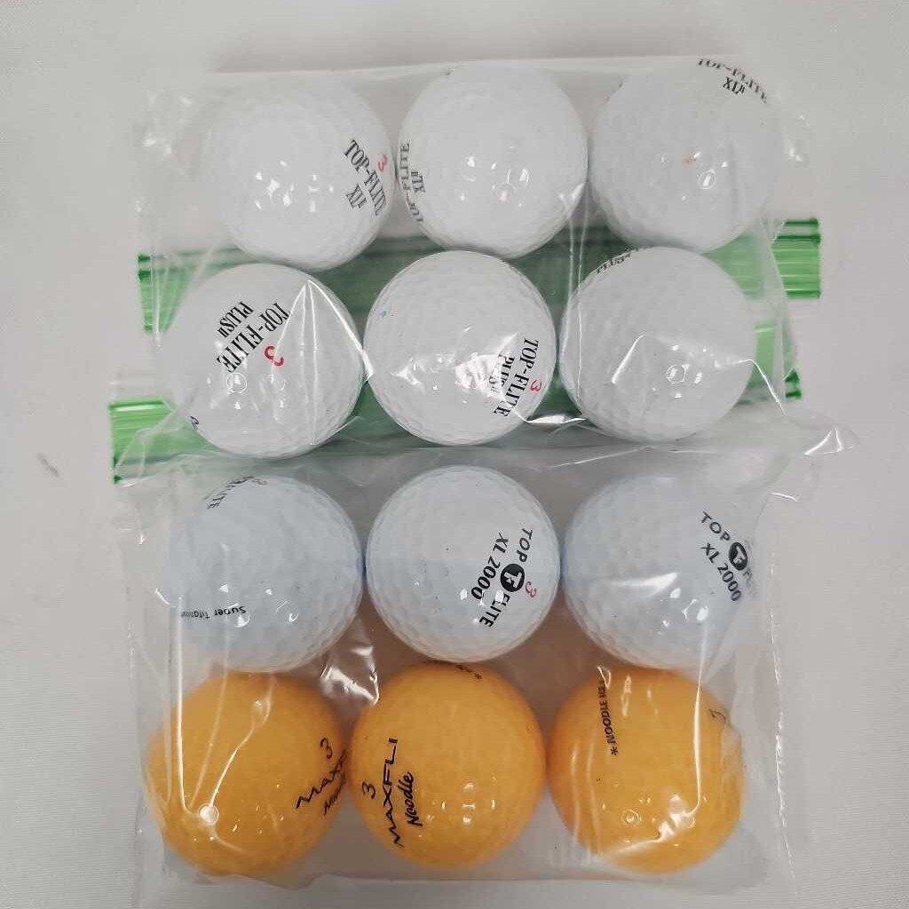 Bag of New Top Flite & MaxFli Golf Balls - 1 Dozen