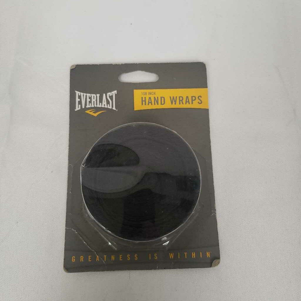 Everlast Hand Wraps Black Size 108" New